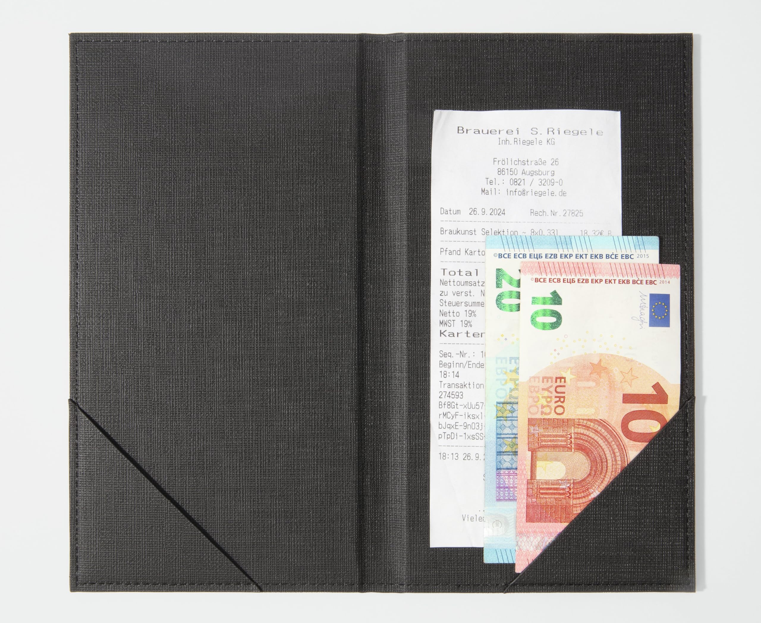sigel-rechnungsmappe-13-x-23-cm-anthrazit-leinenstruktur-pu image 3