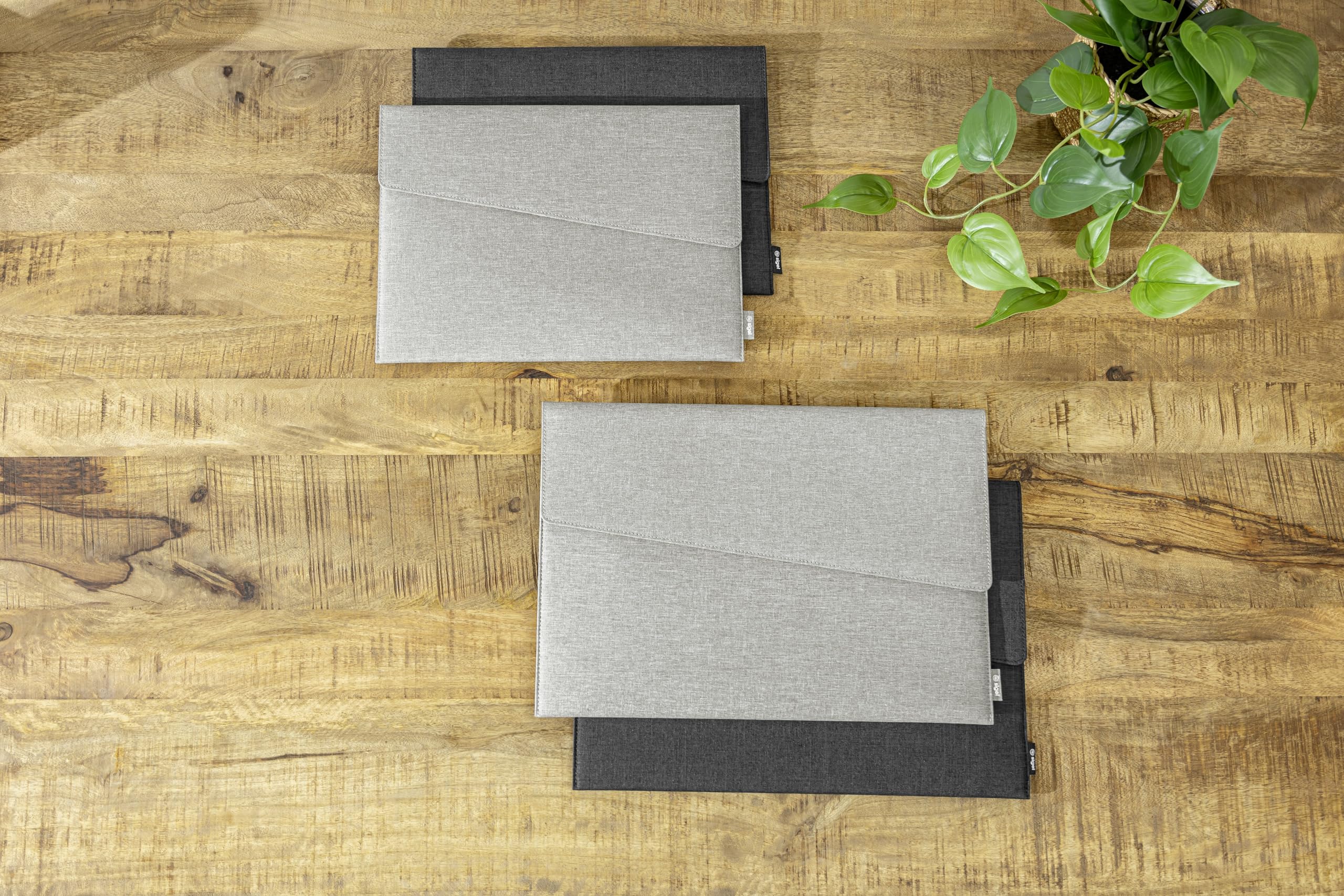 sigel-laptop-tasche-slim-sleeve-14-zoll-rpet-filz-hellgrau-mit-magnetverschluss image 7
