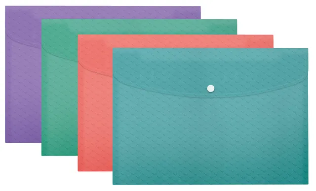 esselte-colour-breeze-a4-dokumententasche-mit-druckknopf-4-st-ck-mehrfarbig image 1