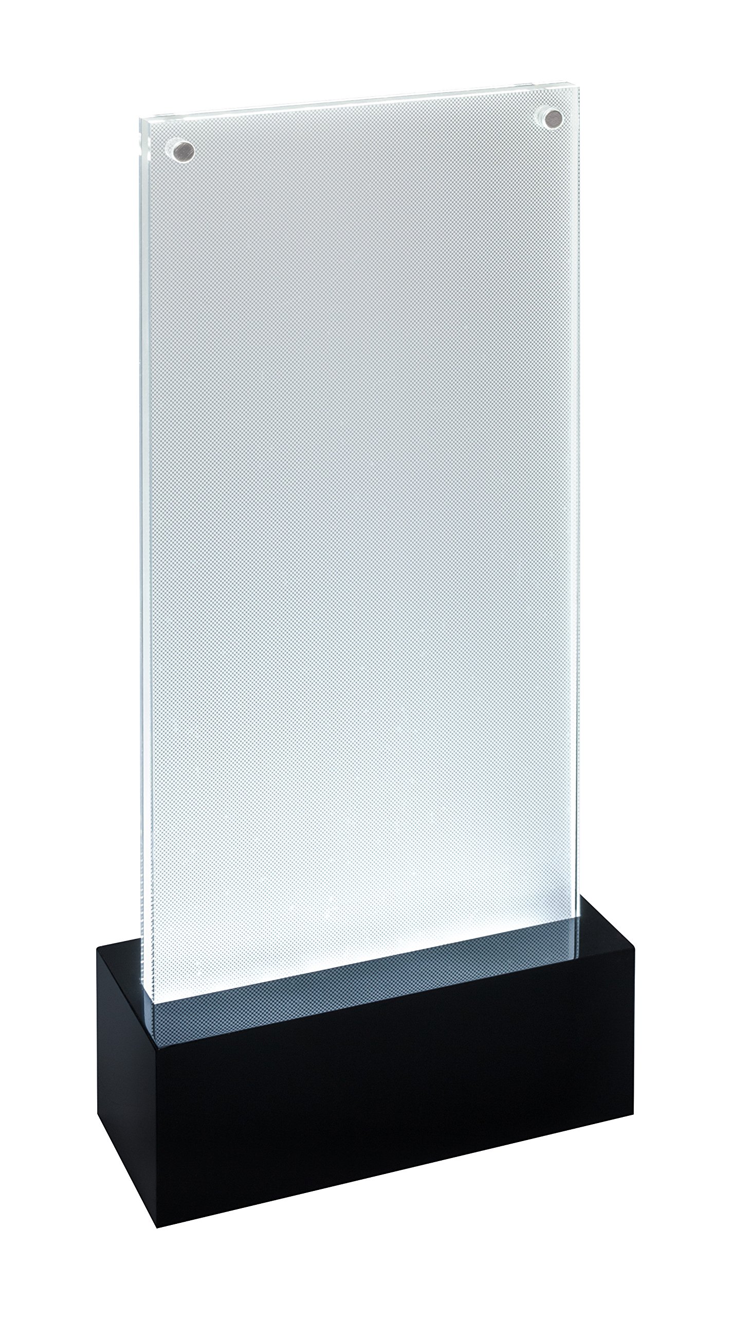 sigel-led-tischaufsteller-luminous-din-lang-acryl-mit-schwarzem-sockel image 1