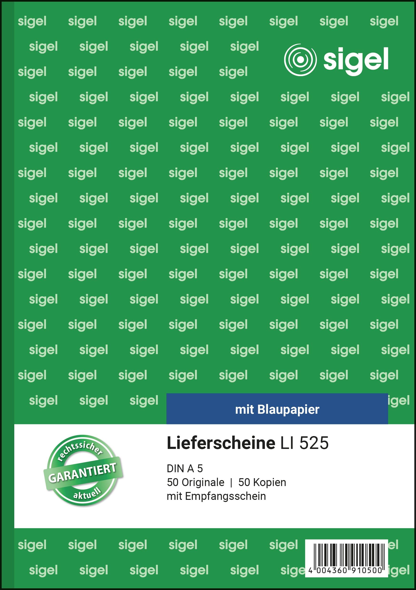 sigel-lieferschein-mit-empfangsschein-a5-2x50-blatt image 1