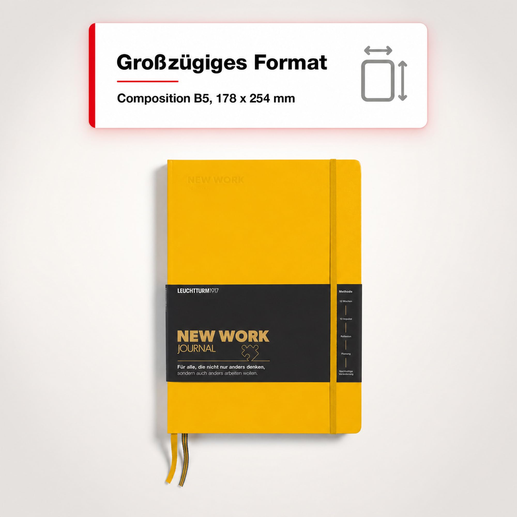 leuchtturm1917-new-work-journal-b5-12-wochen-programm-sunflower image 4