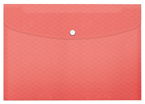 esselte-colour-breeze-a4-dokumententasche-3er-set-koralle-mit-druckknopf image 7