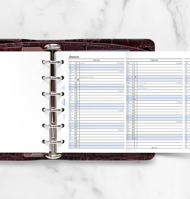 filofax-jahresplaner-deutsch-pocket-2027-leporello-kalendereinlage image 2