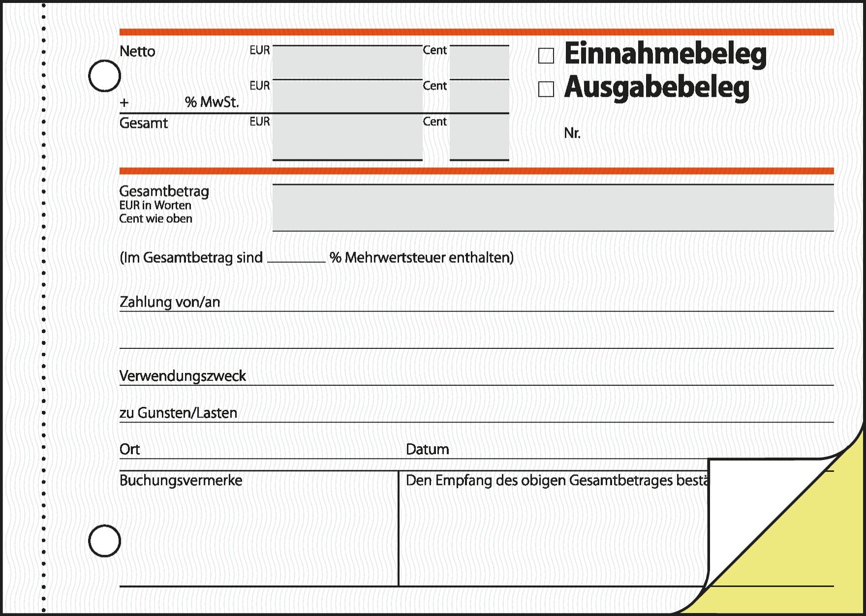 sigel-ausgabe-einnahmebeleg-a6-quer-selbstdurchschreibend-10-st-ck image 2