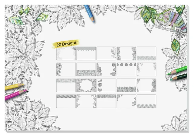 sigel-papier-schreibtischunterlage-a2-ausmalblock-adult-coloring-20-motive image 1