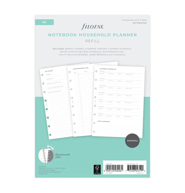 filofax-notebook-einlage-haushalts-planer-a5 image 1