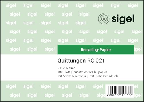 sigel-rc021-quittungsblock-a6-quer-recyclingpapier-100-blatt image 7