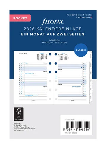 filofax-kalendereinlage-pocket-2026-deutsch-1-monat-2-seiten-mit-tab image 1