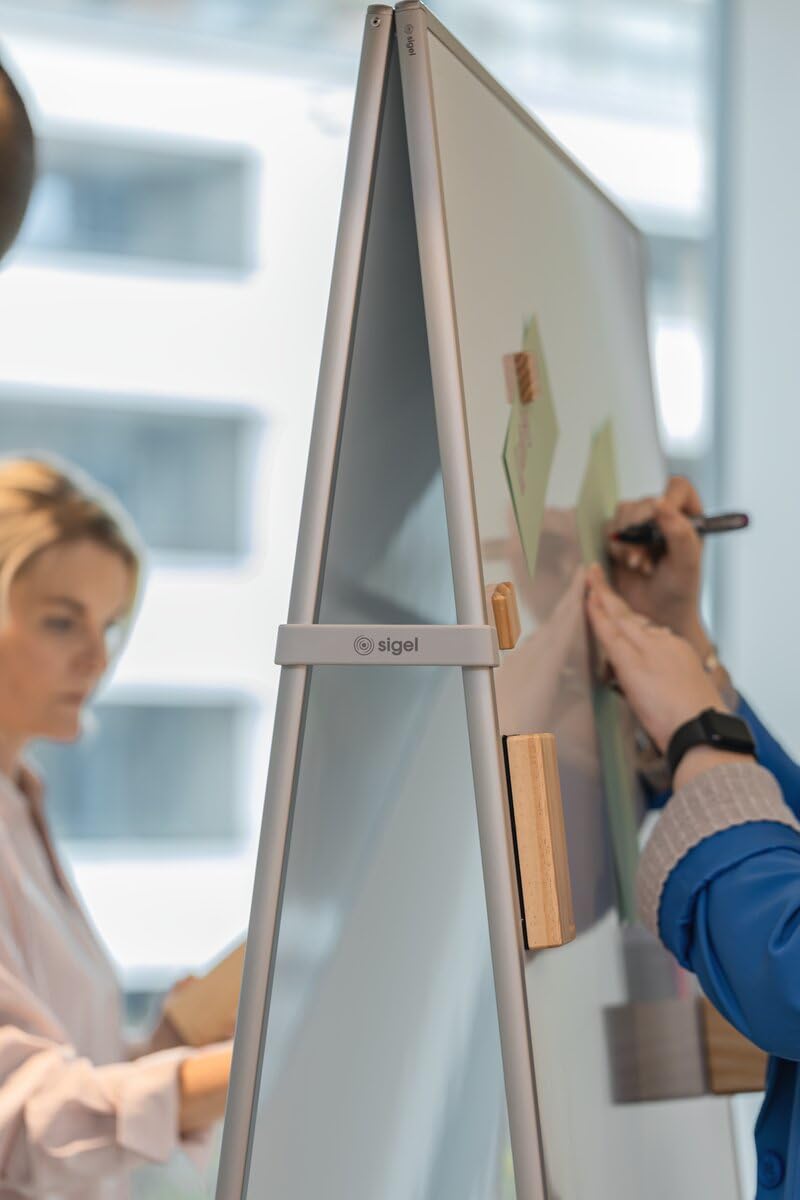 sigel-meet-up-whiteboard-mobil-90x180-cm-magnetisch-silber-multifunktionsboard image 5