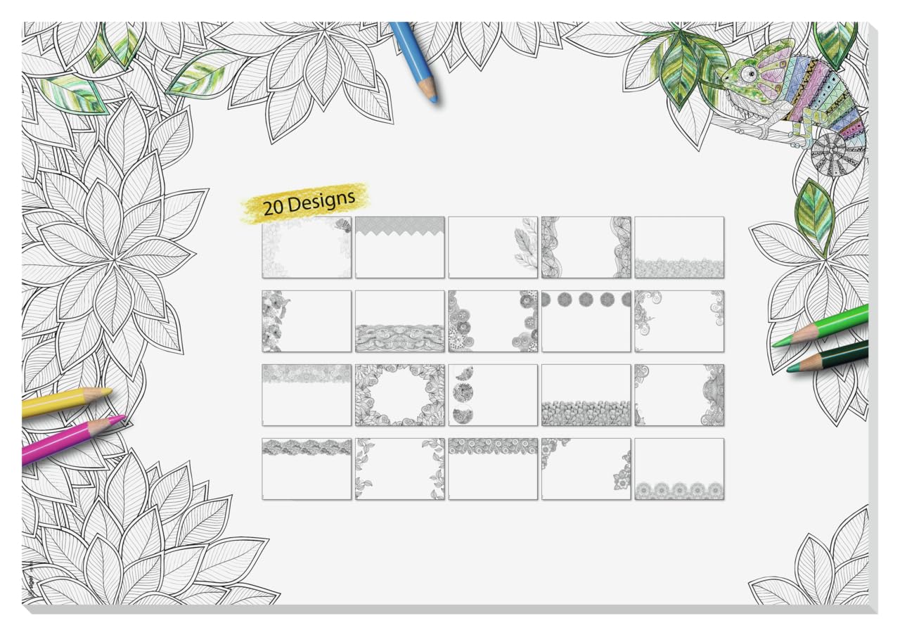 sigel-papier-schreibtischunterlage-a2-ausmalblock-adult-coloring-20-motive image 1