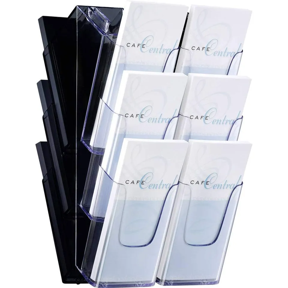 sigel-lh137-wand-prospekthalter-aus-acryl-3-f-cher-din-lang-a6-transparent image 1