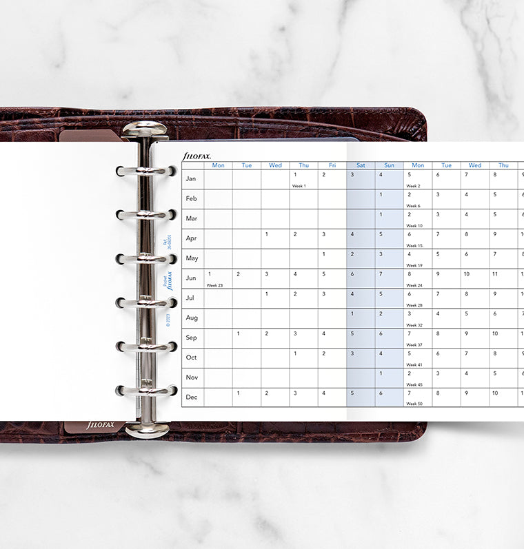 filofax-jahresplaner-2026-pocket-englisch-leporello-einlage image 2