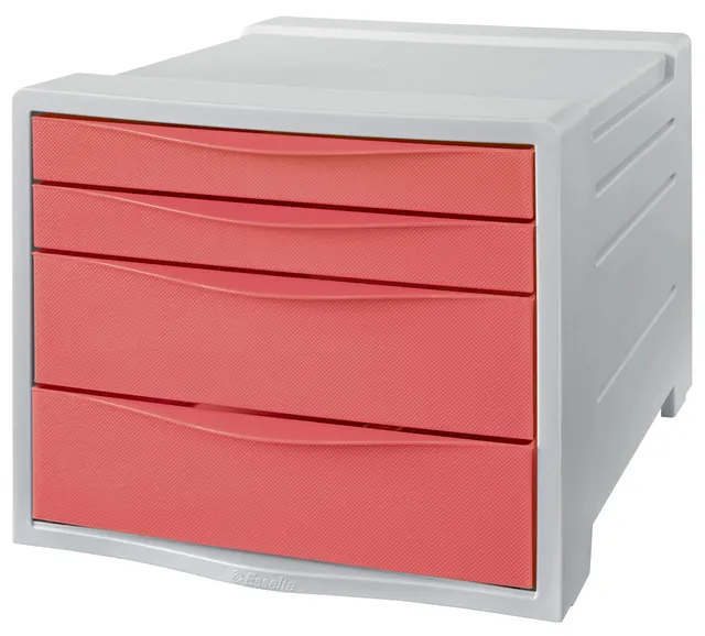 esselte-schubladenset-colour-breeze-4-teiliger-schreibtisch-organisator-koralle- image 1
