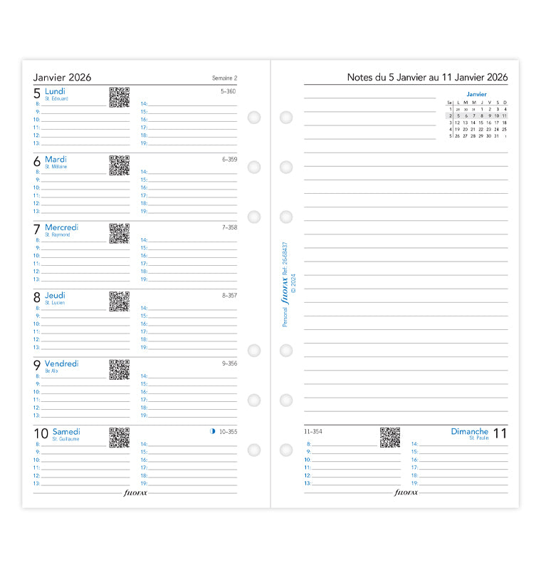 filofax-personal-kalendereinlage-2026-1-woche-1-seite-notizen-franz-sisch image 4