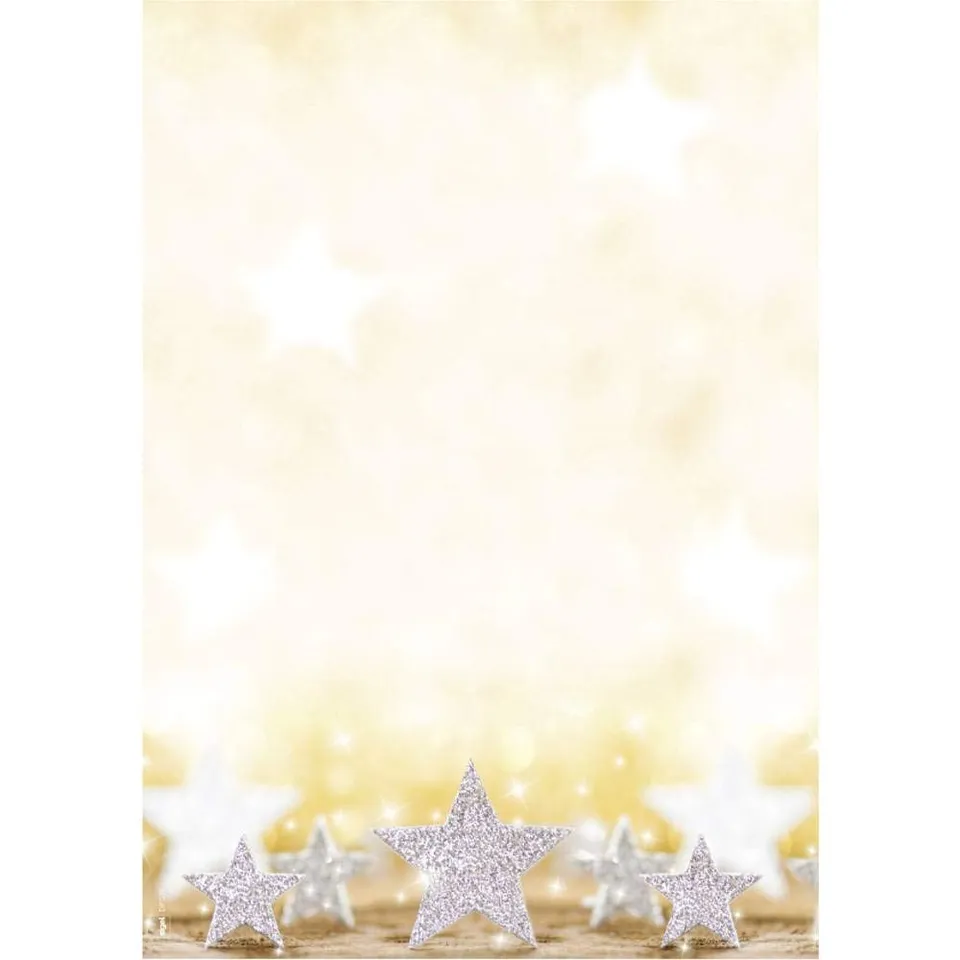 sigel-weihnachtsbriefpapier-glitter-stars-a4-90-g-m-100-blatt image 1