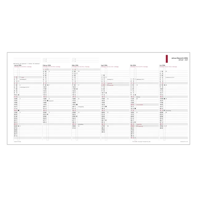 time-system-business-a5-jahres-bersicht-2026-zum-auffalten image 1