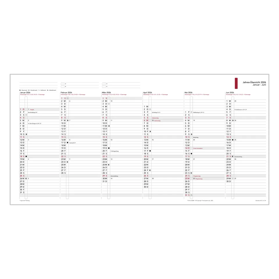 time-system-business-a5-jahres-bersicht-2026-zum-auffalten image 1