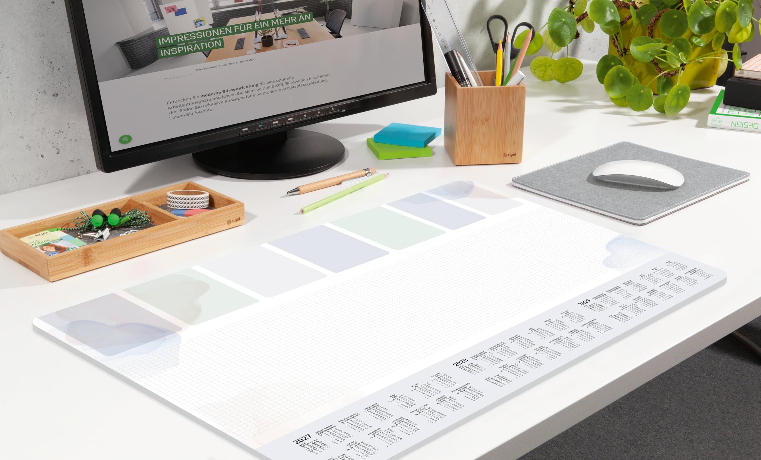 sigel-pastel-planner-papier-schreibtischunterlage-din-a2-2027-2029-30-blatt image 2