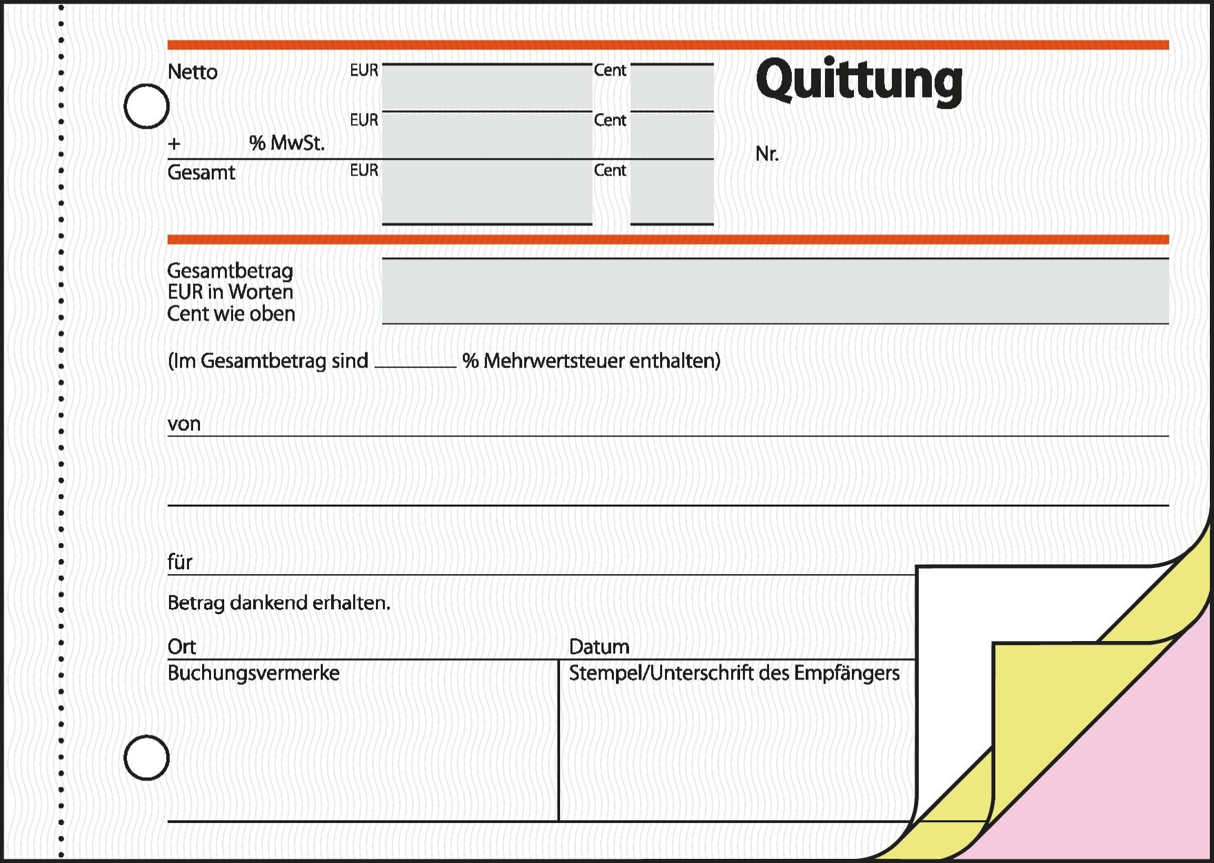 sigel-quittungsblock-a6-quer-selbstdurchschreibend-3x40-blatt-mit-mwst-nachweis image 3