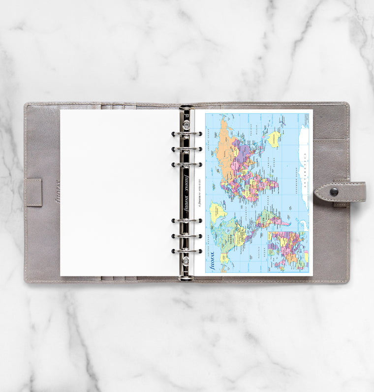 filofax-weltkarte-a5-staaten-bersicht-mit-zeitzonen image 2
