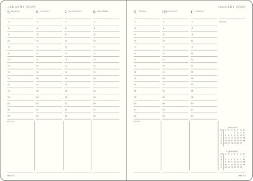 leuchtturm1917-wochenplaner-composition-b5-2026-schwarz-englisch-hardcover-kalen image 5