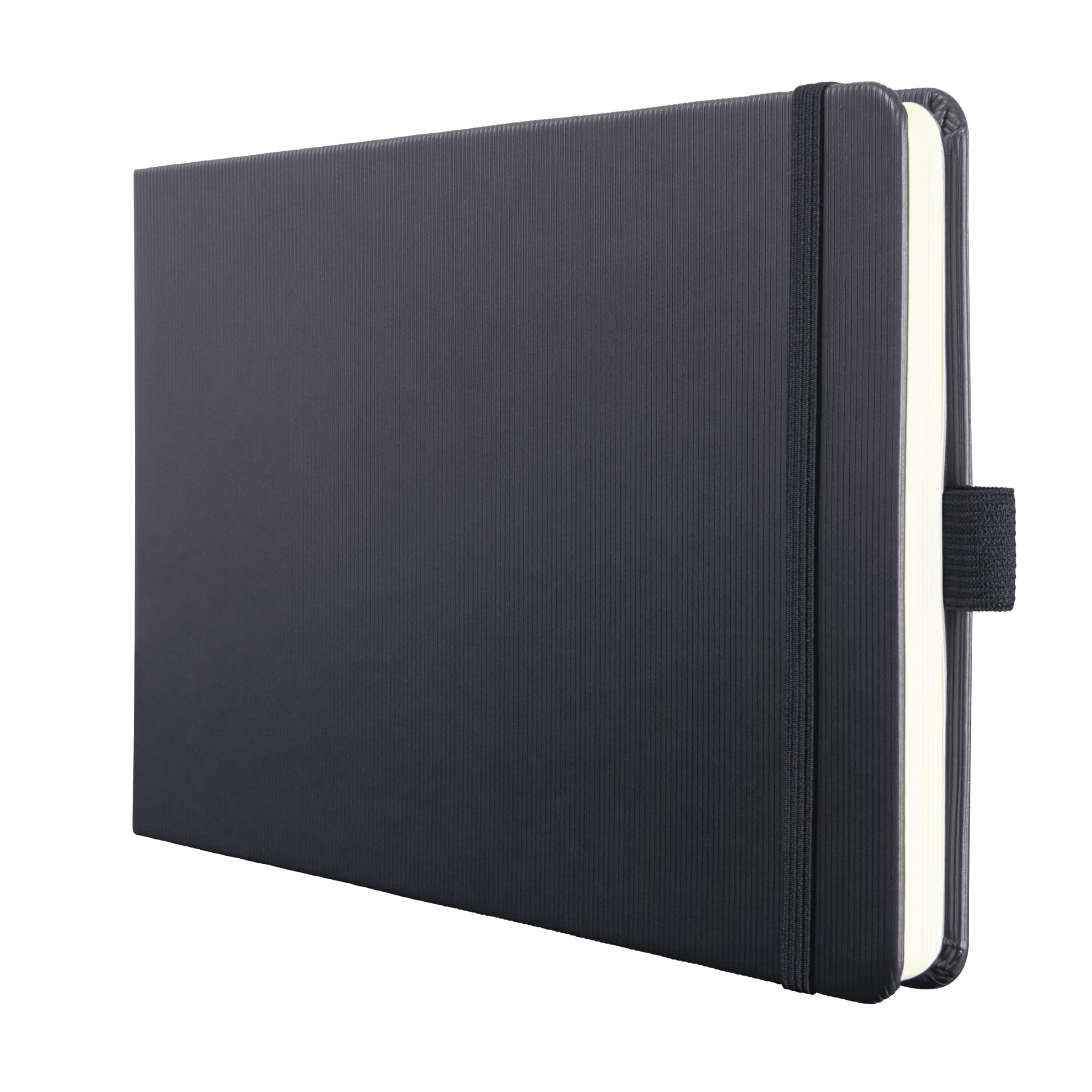 sigel-conceptum-premium-notizbuch-a5-quer-blanko-schwarz-hardcover-132-seiten image 1