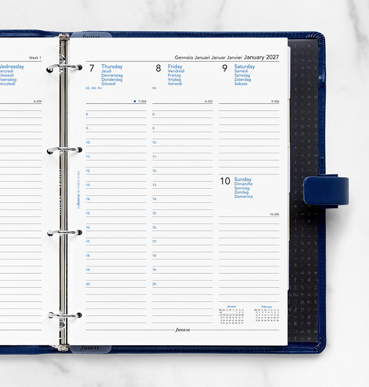 filofax-kalendereinlage-2027-a4-1-woche-2-seiten-multilingual image 2