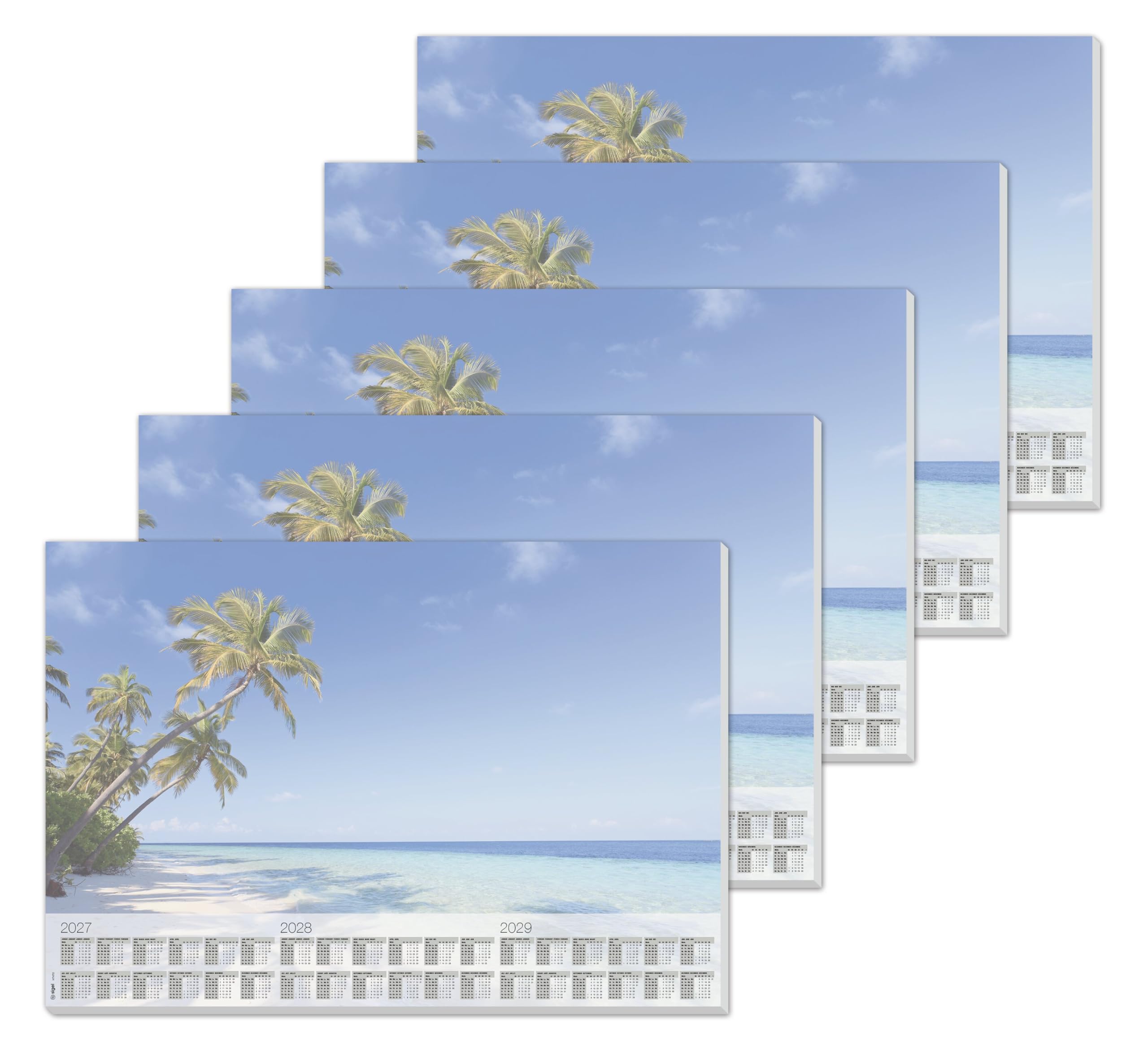 sigel-beach-papier-schreibtischunterlage-din-a2-2027-2029-palmenmotiv-30-blatt image 8