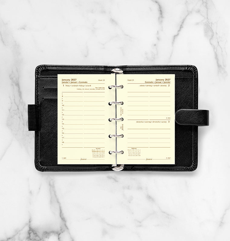 filofax-kalendereinlage-1-tag-1-seite-mini-2027-multilingual-cotton-cream image 3