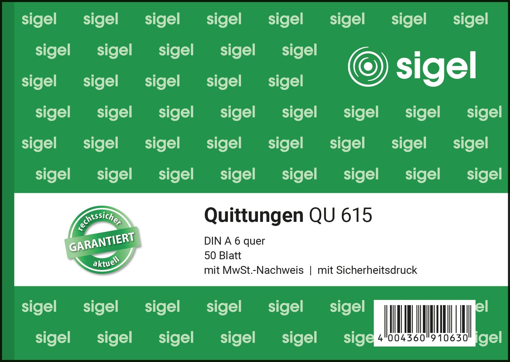 sigel-quittungsblock-qu615-a6-quer-50-blatt-wei image 1