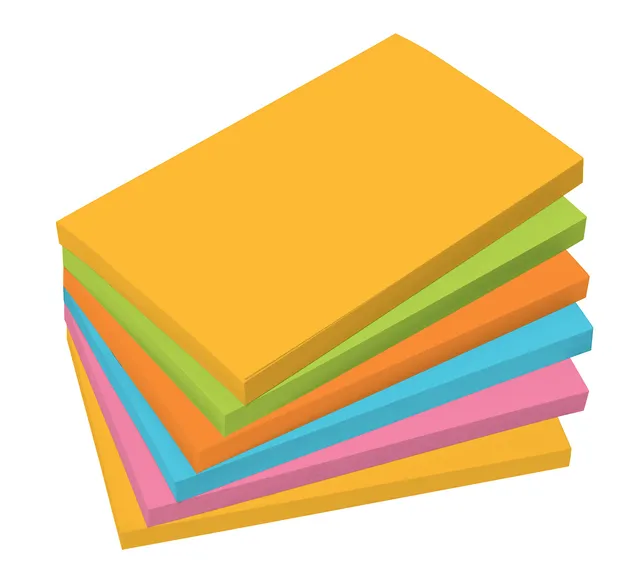 sigel-haftnotizen-12-5-x-7-5-cm-6-bl-cke-100-blatt-5-farben image 1