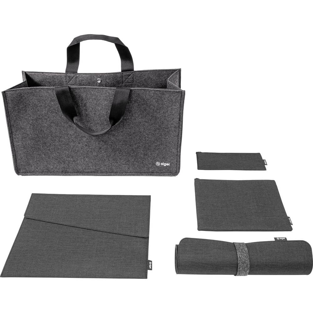 sigel-desk-sharing-set-dunkelgrau-f-r-laptops-bis-15-6-zoll-4-teilig image 1
