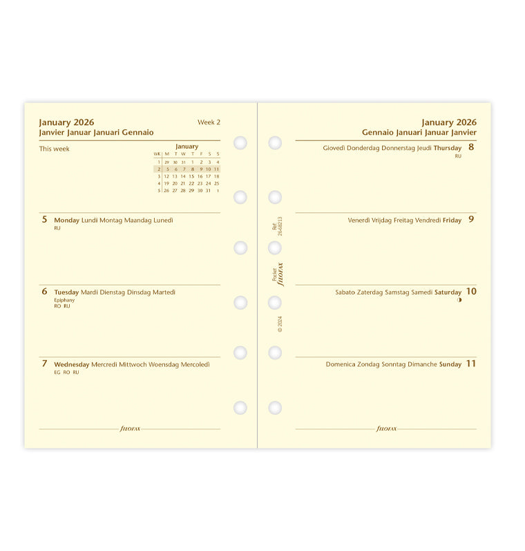 filofax-kalendereinlage-pocket-2026-1-woche-2-seiten-multilingual-cotton-cream image 4