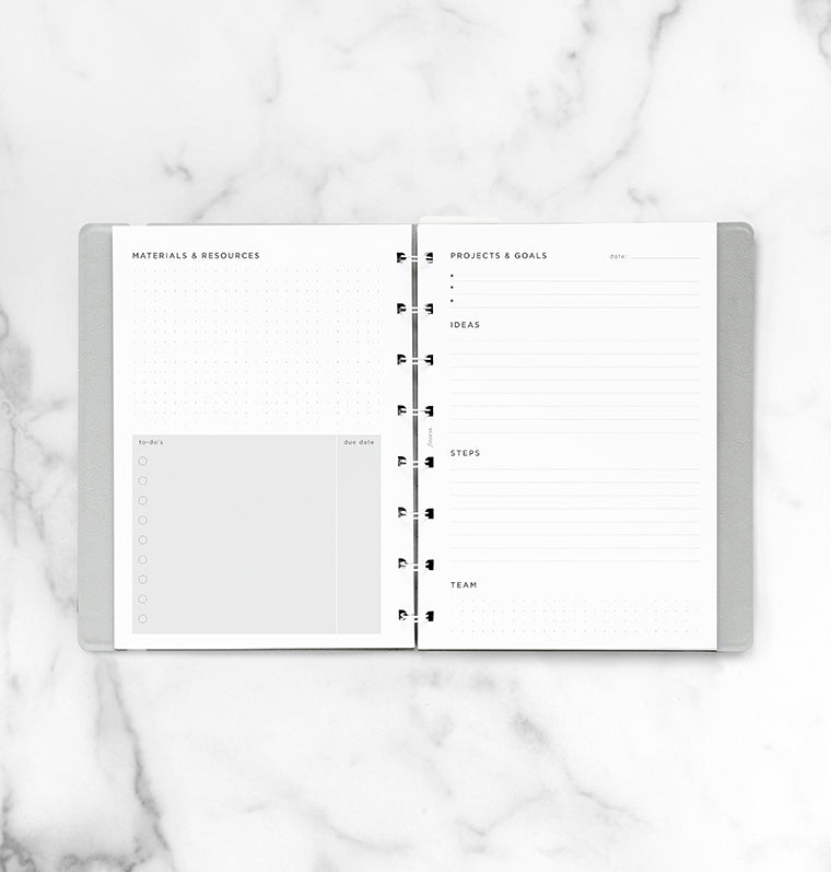 filofax-notebook-a5-projects-goals-tracker-einlage image 3