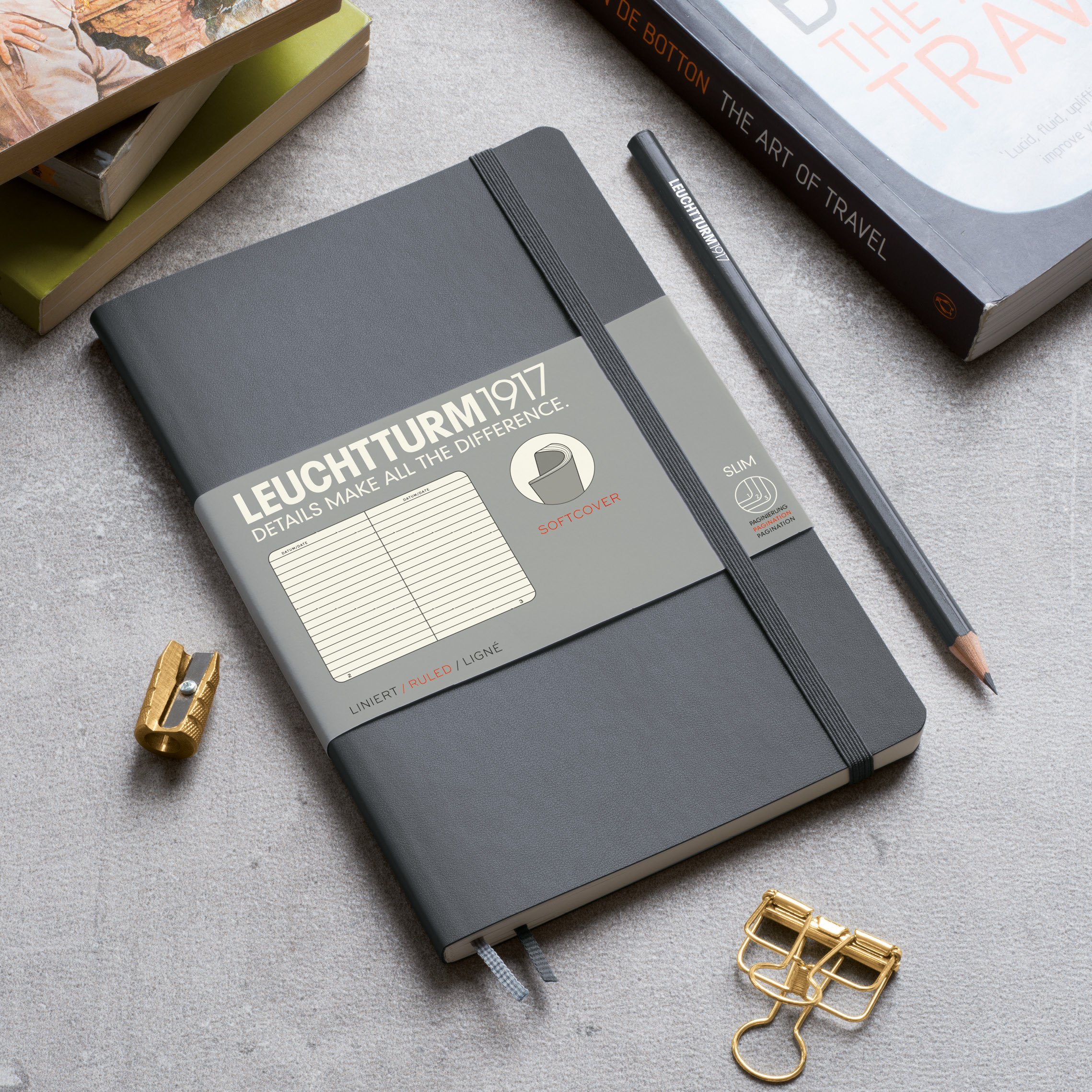 leuchtturm1917-notebook-classic-softcover-b6-liniert-schwarz image 2