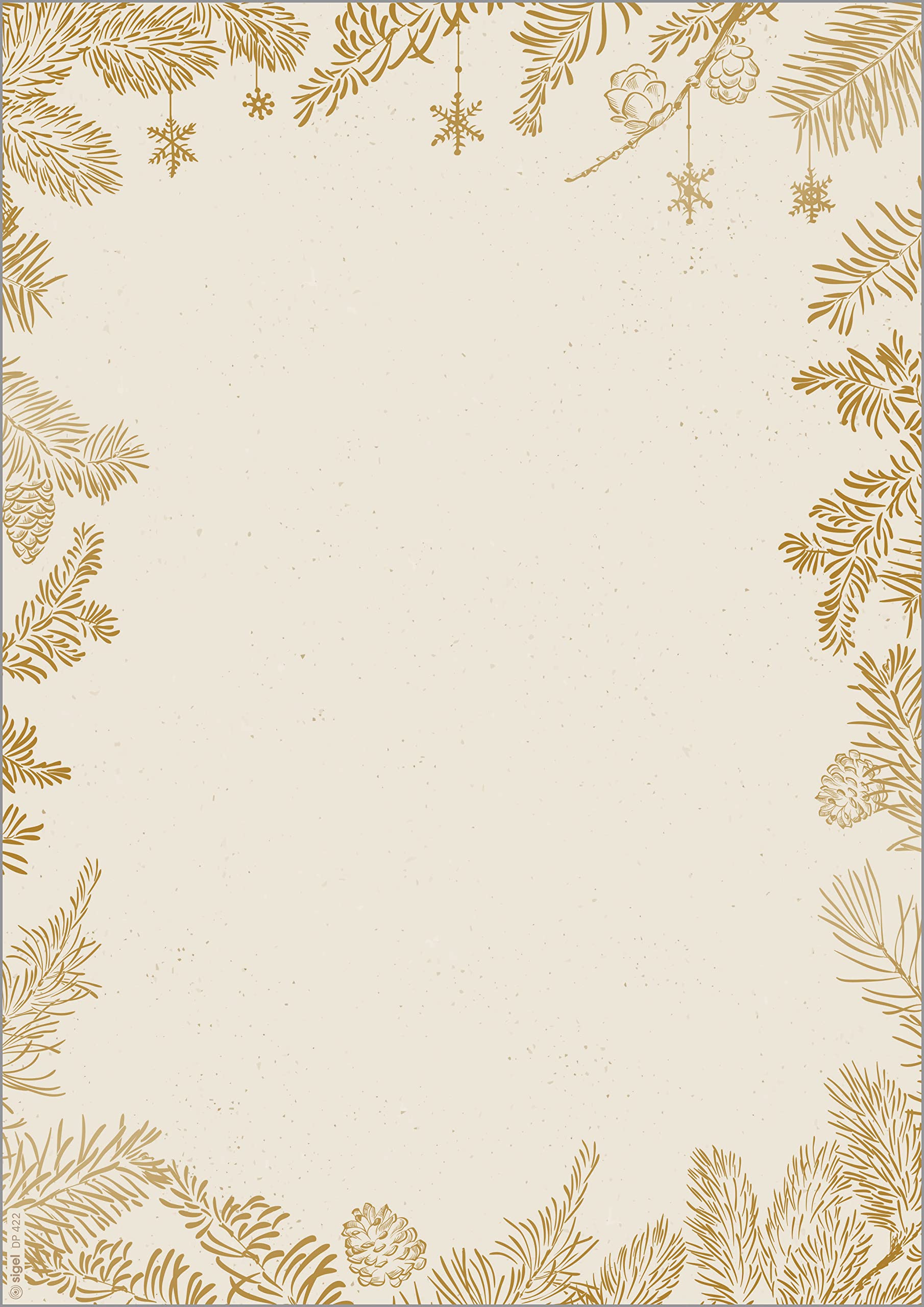 sigel-weihnachtsbriefpapier-golden-christmas-a4-100-blatt image 1