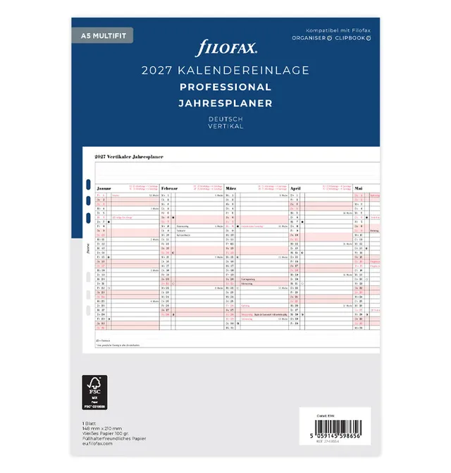 filofax-jahresplaner-deutsch-a5-2028-professional-leporello image 1