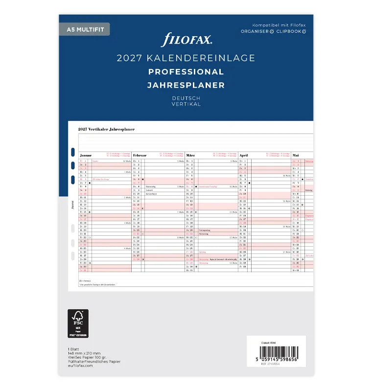 filofax-jahresplaner-deutsch-a5-2028-professional-leporello image 1