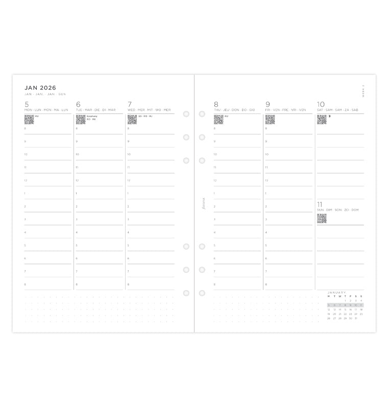 filofax-minimal-kalendereinlage-a5-2026-1-woche-2-seiten-vertikal image 4