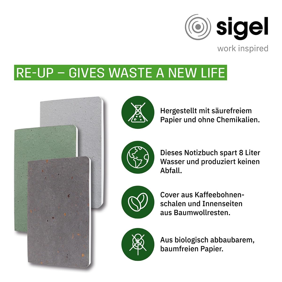 sigel-re-up-notizbuch-a5-kariert-100-seiten-dunkelgrau image 2