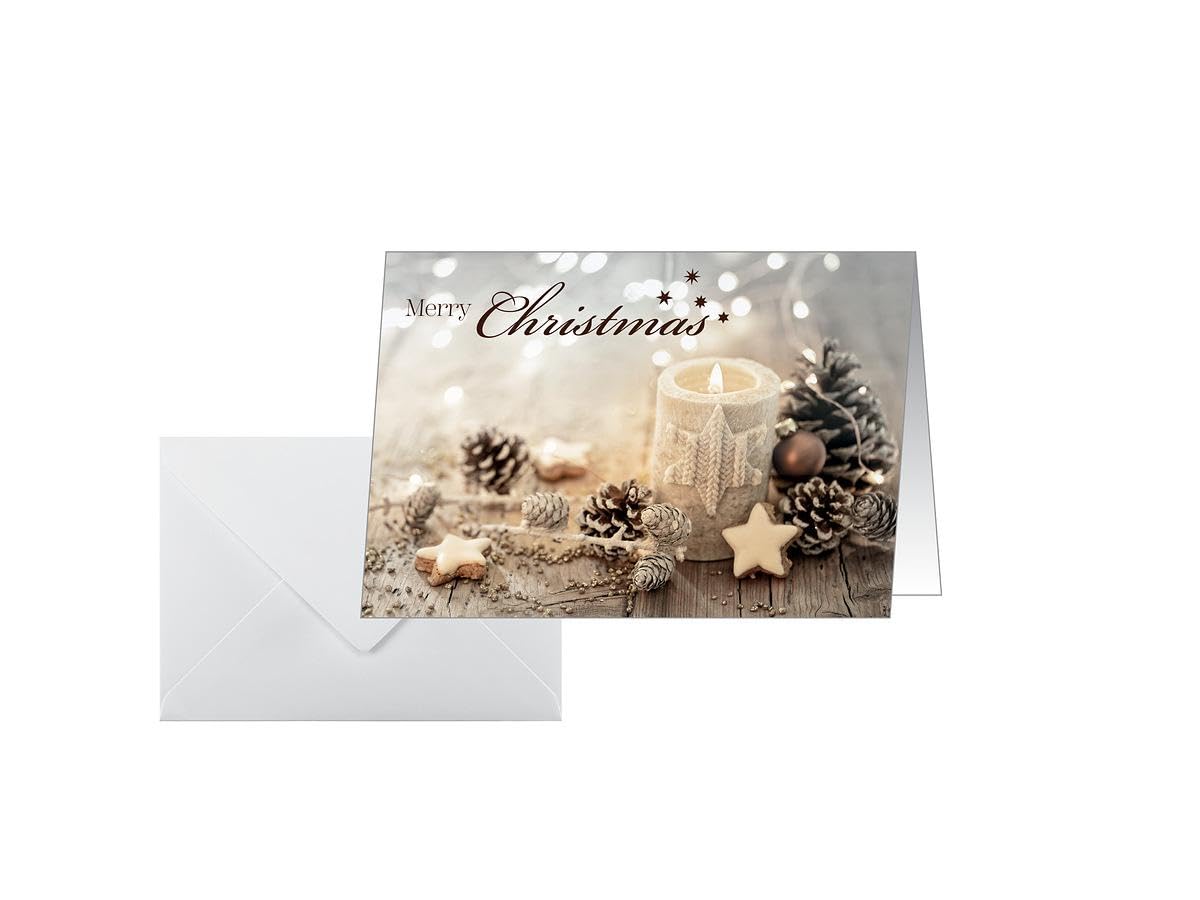 sigel-bavarian-christmas-weihnachtskarten-a6-25-klappkarten-mit-umschl-gen-winte image 4