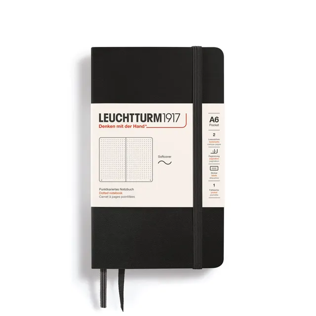 leuchtturm1917-notizbuch-pocket-a6-softcover-dotted-schwarz image 1
