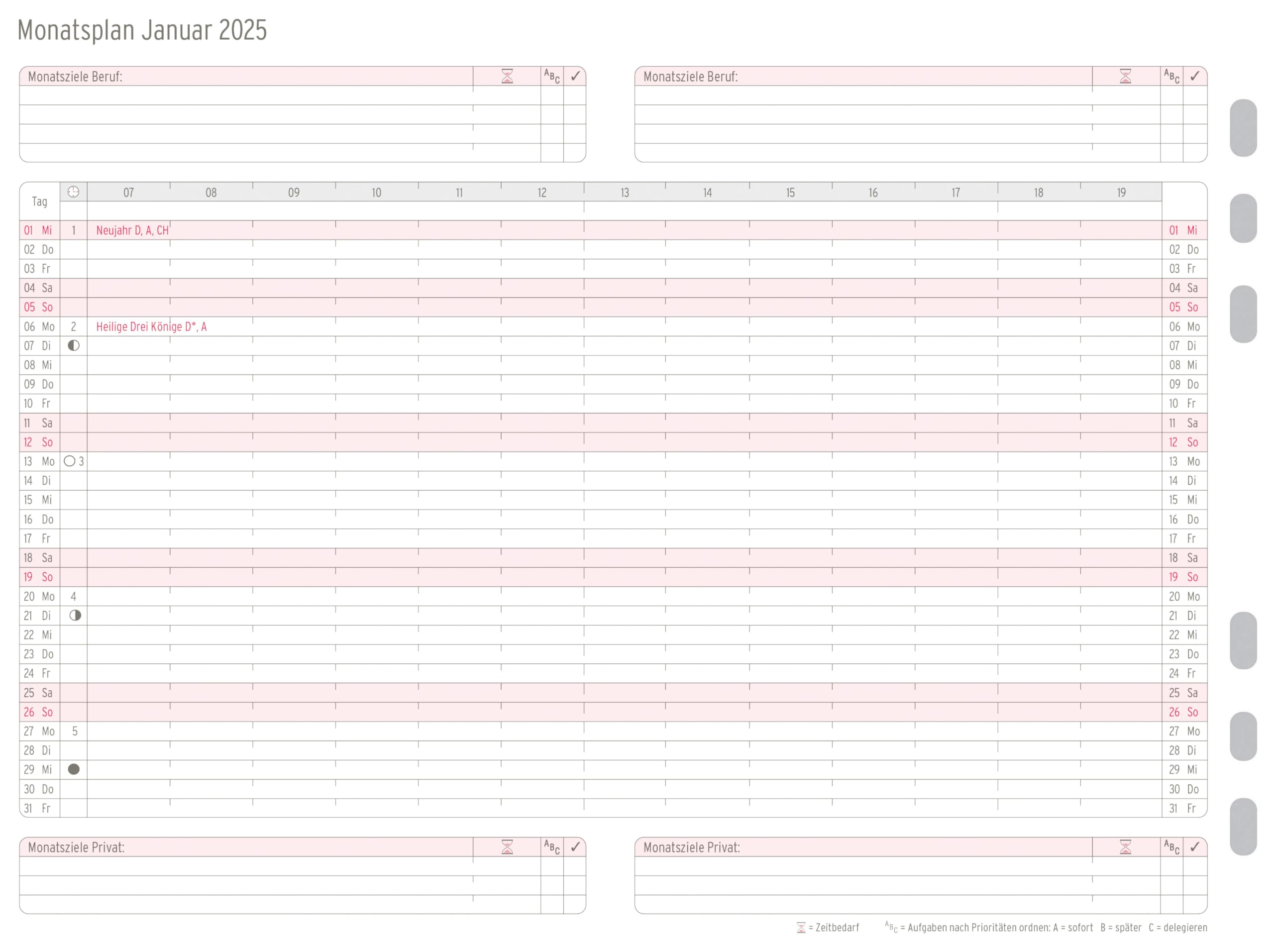 chronoplan-50285-kalendereinlage-2025-monatsplan-a5-wei image 4