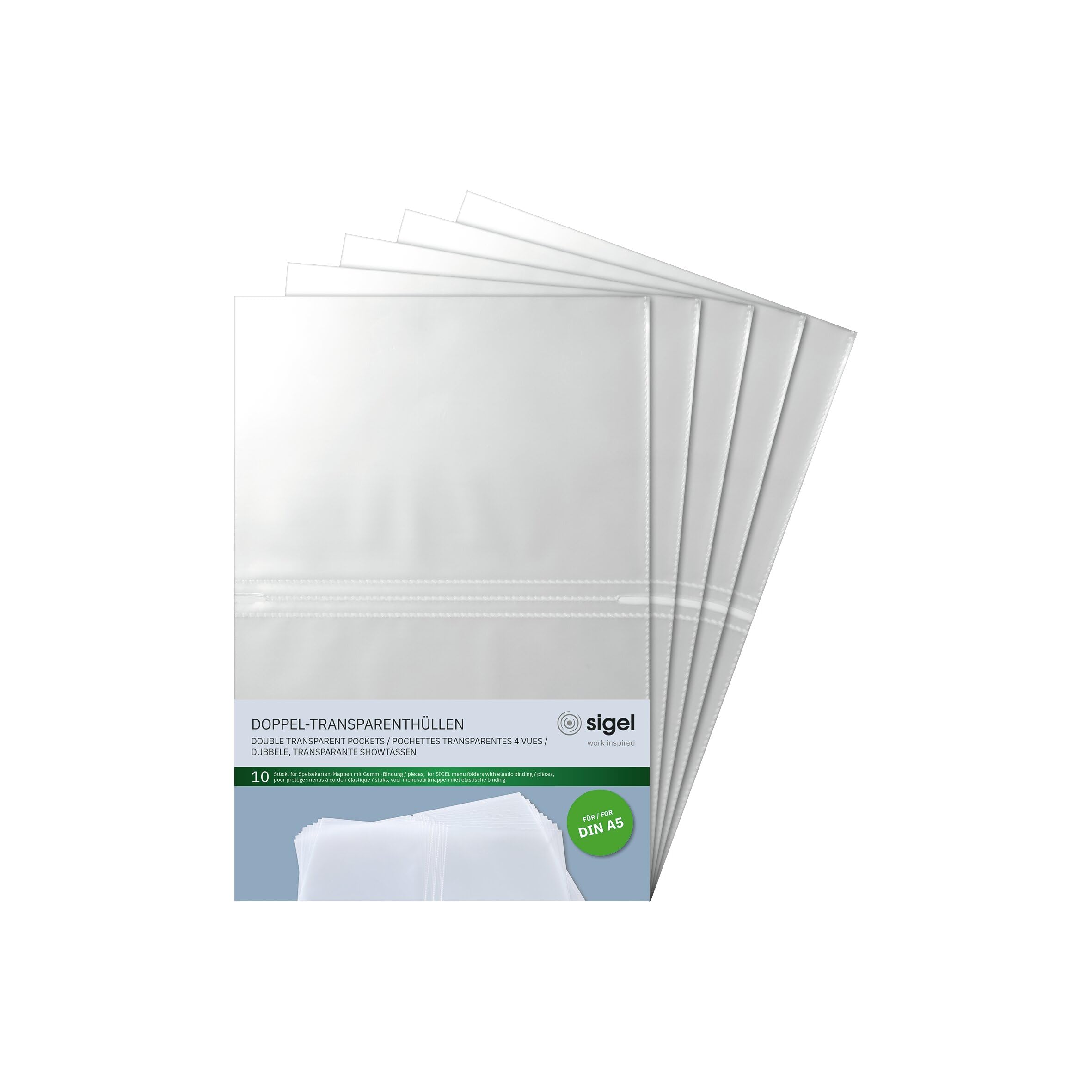 sigel-doppel-transparenth-llen-a5-f-r-speisekartenmappe-50-st-ck-transparent image 1