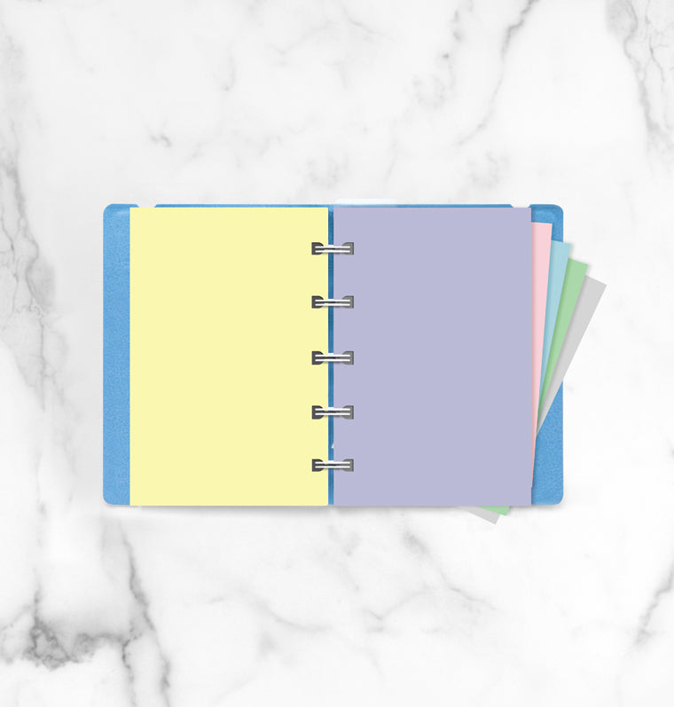 filofax-notebook-pocket-pastel-blanko-einlagen-bunte-seiten image 3
