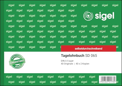 sigel-tagelohnbuch-a5-quer-3x40-blatt-selbstdurchschreibend image 7