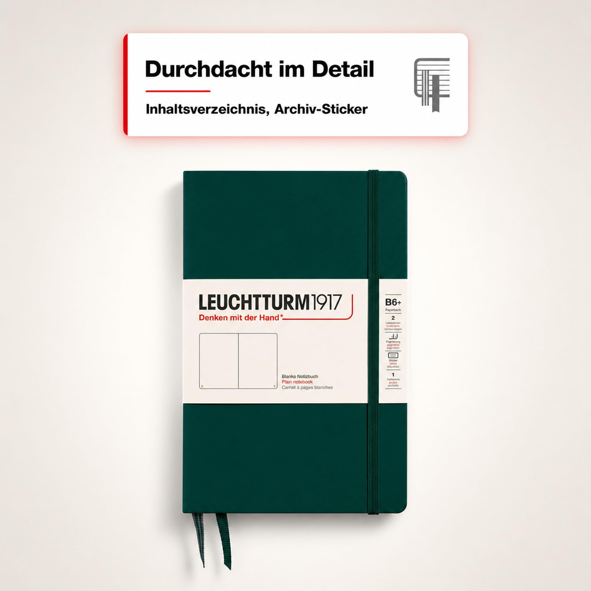 leuchtturm1917-notizbuch-b6-hardcover-forest-green-blanko image 8
