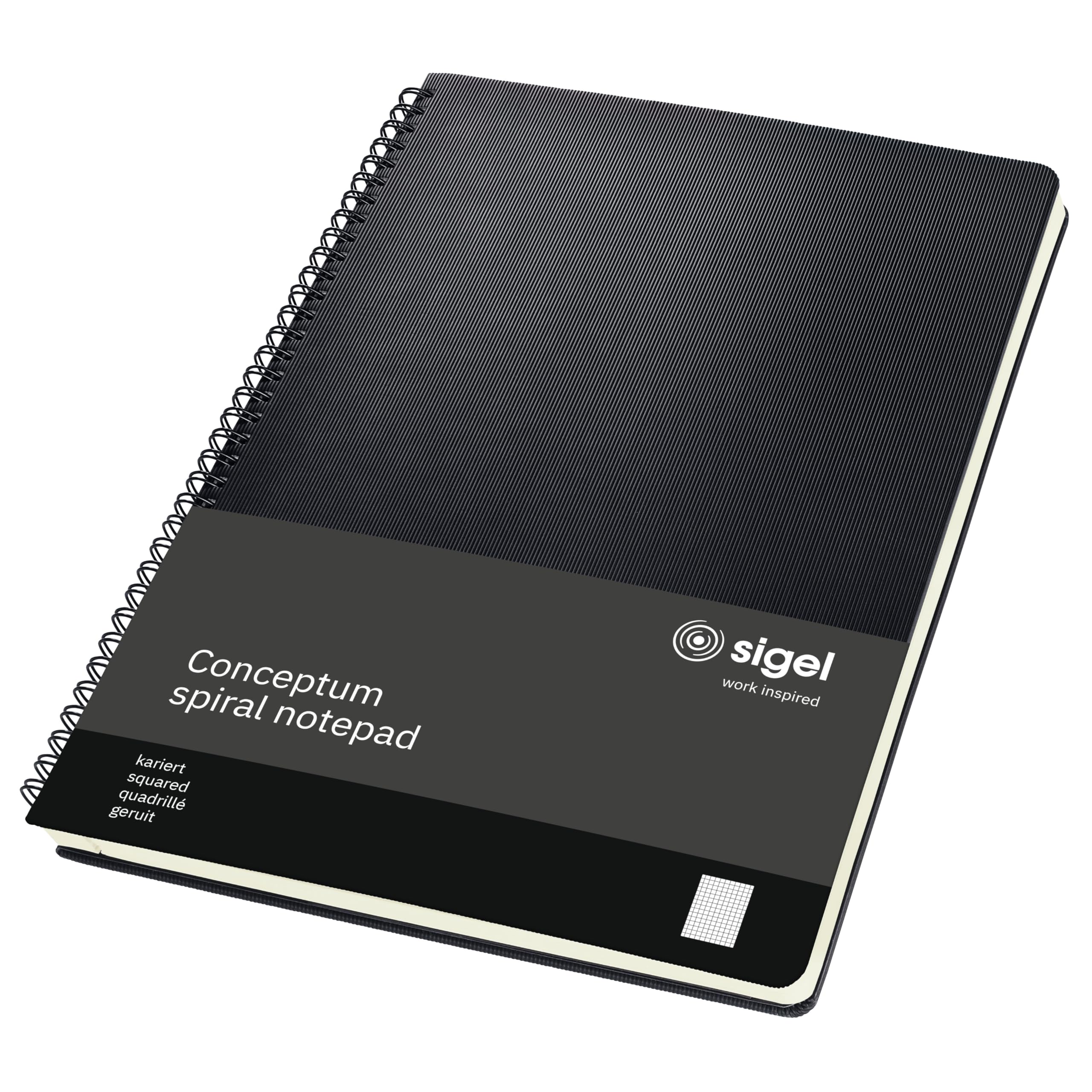 sigel-conceptum-spiralblock-a4-kariert-schwarz-80-blatt-hardcover-co820 image 1