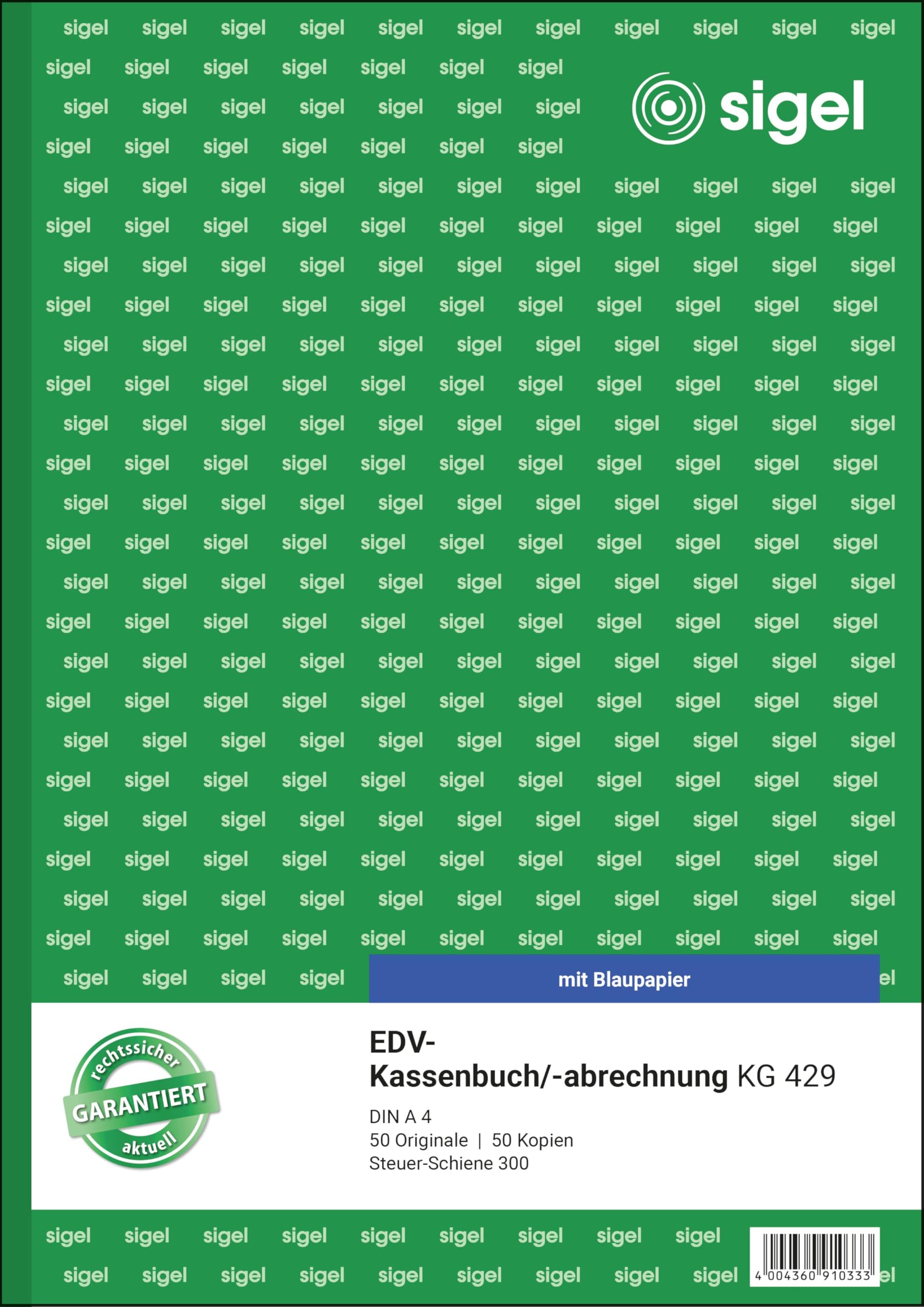 sigel-kg429-5-kassenbuch-edv-datev-steuerschiene-300-a4-2x50-blatt-5er-pack image 6